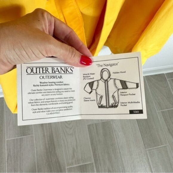NEW Outer Banks The Navigator Crew Outerwear Jacket Yellow Size XXLarge - Picture 7 of 13